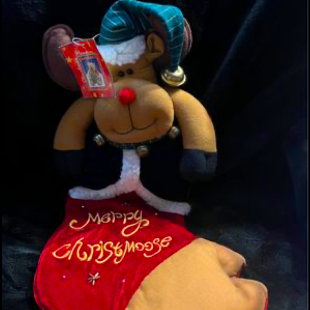 Christmas Stocking Reindeer stocking . New